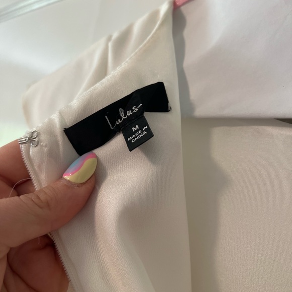 Lulus White One Shoulder Dress size M - Picture 4 of 5
